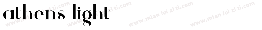 athens light字体转换